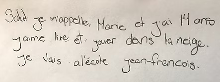 Écriture avant correction