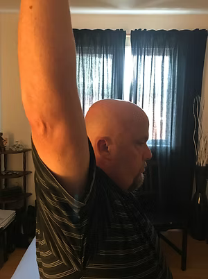 Flexion épaule avant traitement